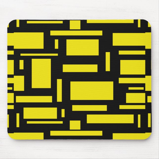 Yellow Maze Mouse Pad (Front)