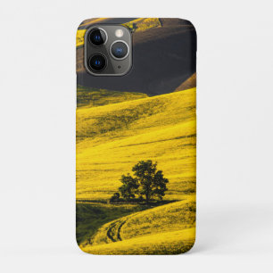 Yellow meadow field in the wind iPhone 11 pro case
