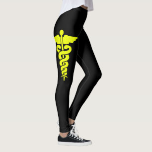 Yellow Medical Symbol Leggings