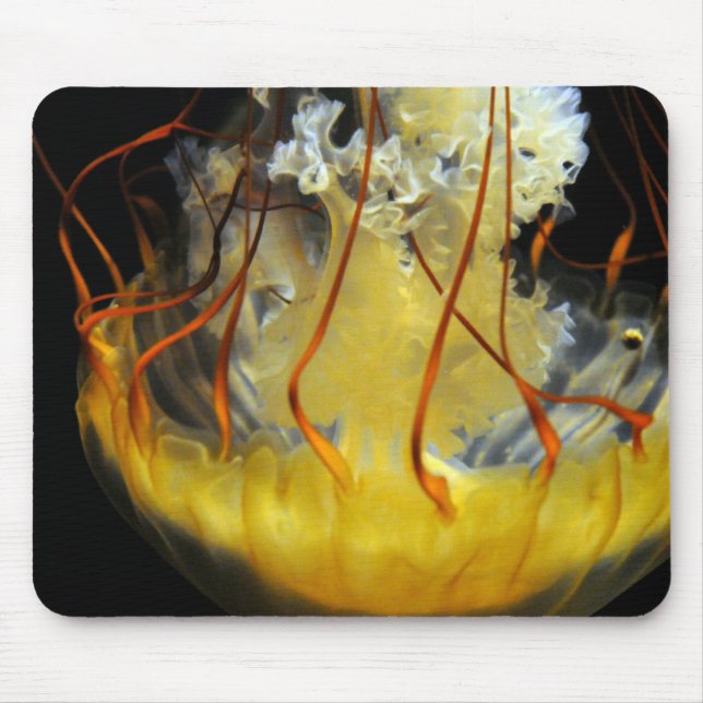 Yellow Medusa Jellyfish Mouse Pad (Front)