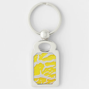 Yellow melon pattern  key ring