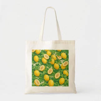 Yellow Melon Slices Botanical Pattern Tote Bag