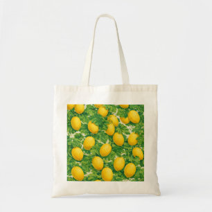 Yellow Melon Vine Botanical Pattern Tote Bag