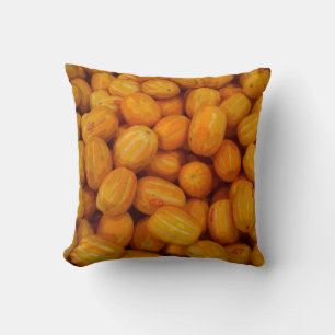 Yellow Melons in a Posterised Print Cushion