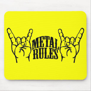 Yellow Metal Rules Mouse Pad