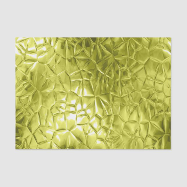 yellow, metallic,golden,modern,trendy,elegant,chic tissue paper (Front)