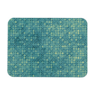 Yellow Micro Dots on Grunge Blue Magnet