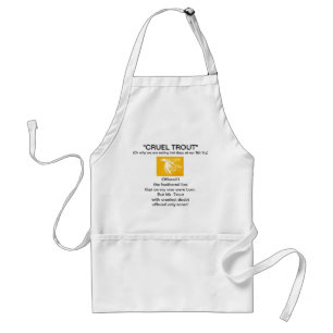 "Yellow Midge Wet Fly-Cruel Trout" Apron