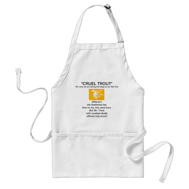 "Yellow Midge Wet Fly-Cruel Trout"  Apron (Front)