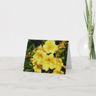 Yellow Mini Lilies Note Card