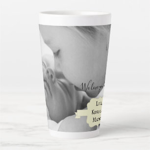 Yellow Minimalist Photo Mother's Day Latte Mug