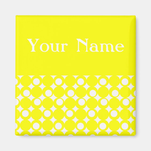 Yellow Mod Ball Design @ Emporio Moffa Magnet (Front)