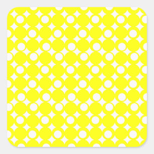 Yellow Mod Ball Design @ Emporio Moffa Square Sticker