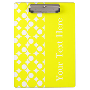 Yellow Mod Ball Design with custom text Clipboard