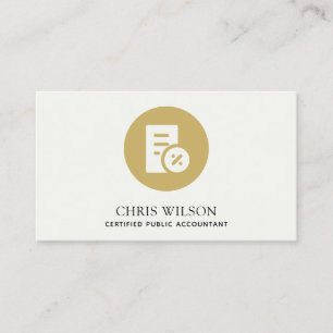 YELLOW MODERN CALCULATION ICON ACCOUNTING TAX BUSINESS CARD