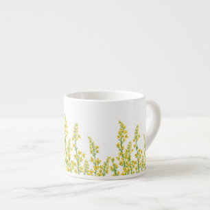 Yellow Modern Citrine Floral Blooms Espresso Cup
