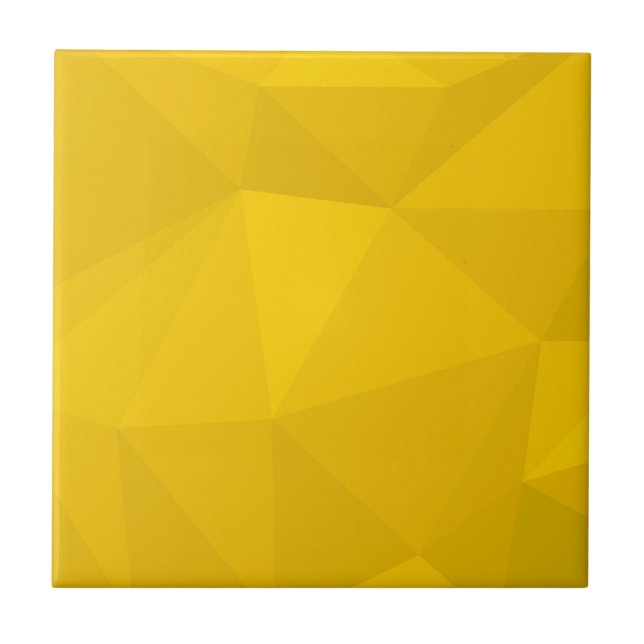 Yellow, modern, cool, trendy, urban geometric art ceramic tile (Front)