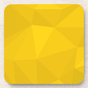 Yellow, modern, cool, trendy, urban geometric art coaster