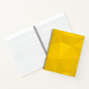 Yellow, modern, cool, trendy, urban geometric art notebook