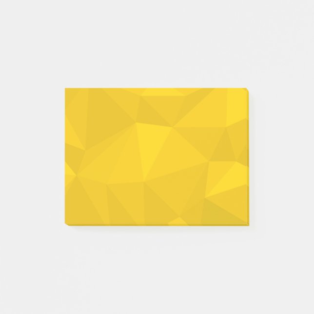 Yellow, modern, cool, trendy, urban geometric art post-it notes (Front)