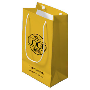 Yellow Modern Corporate Company Business Logo Small Gift Bag