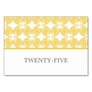 Yellow Modern Deco Table Card