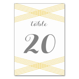 Yellow Modern Deco Table Card
