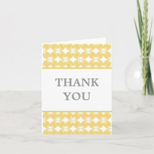 Yellow Modern Deco Thank You Card