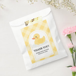 Yellow Modern Rubber Ducky Baby Shower Favour Bag