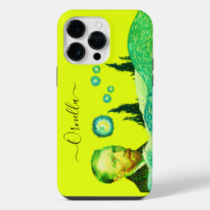 yellow modern vincent artist lemon text editable iPhone 14 pro max case