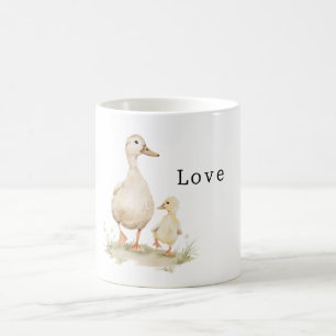 Yellow Mom Baby Ducks Coffee Mug