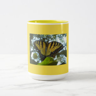 Yellow Monarch  Afternoon Two-Tone Coffee Mug