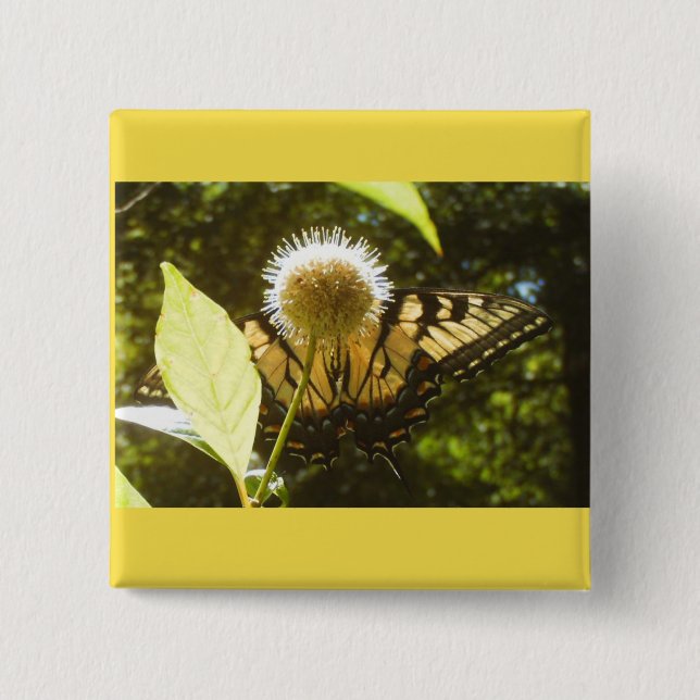Yellow Monarch Button (Front)