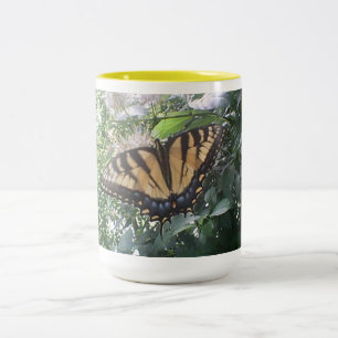 Yellow Monarch Summer Two-Tone Coffee Mug