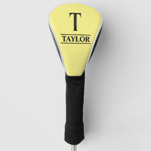 Yellow Monogrammed Golf Head Cover