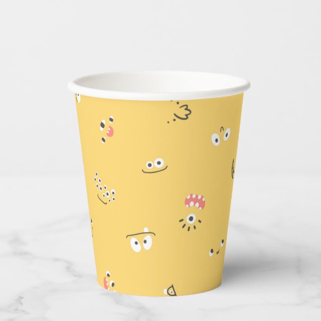 Yellow Monster Eyes Party Cup (Front)