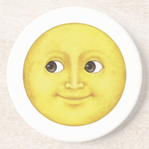 Yellow Moon - Emoji Coaster