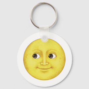 Yellow Moon - Emoji Key Ring