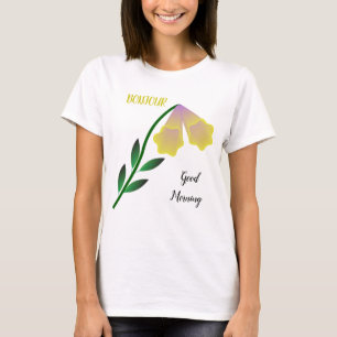 Yellow Morning Star Flowers & Quote T-Shirt