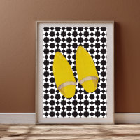 Yellow Moroccan Babouche Slippers -Minimalist Art