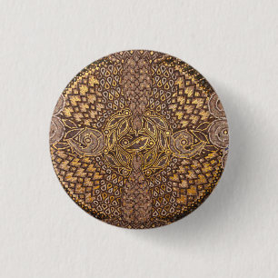 Yellow Mosiac Detail, Germany 3 Cm Round Badge