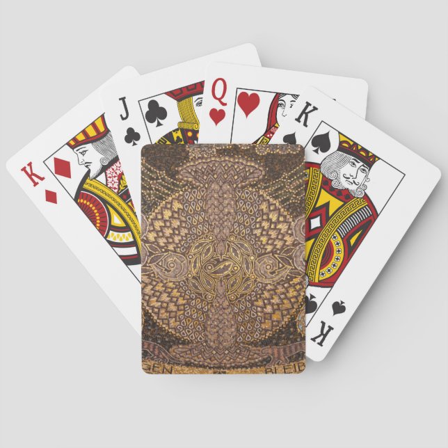 Yellow Mosiac Detail, Germany Playing Cards (Back)