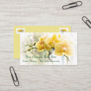 Yellow Moth Orchid in Sunshine Business Card