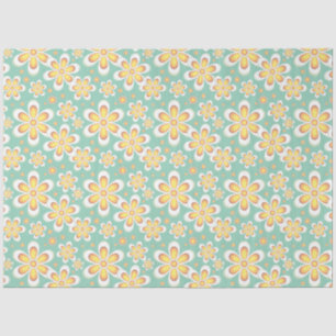 yellow motif flower tissue paper