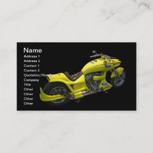 Yellow Motorcycle Business Card