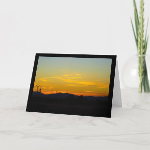 Yellow Mountain Sunset Landscape Card