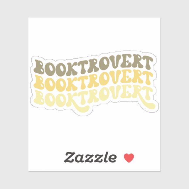 Yellow Multicolored Retro Booktrovert Vinyl (Sheet)