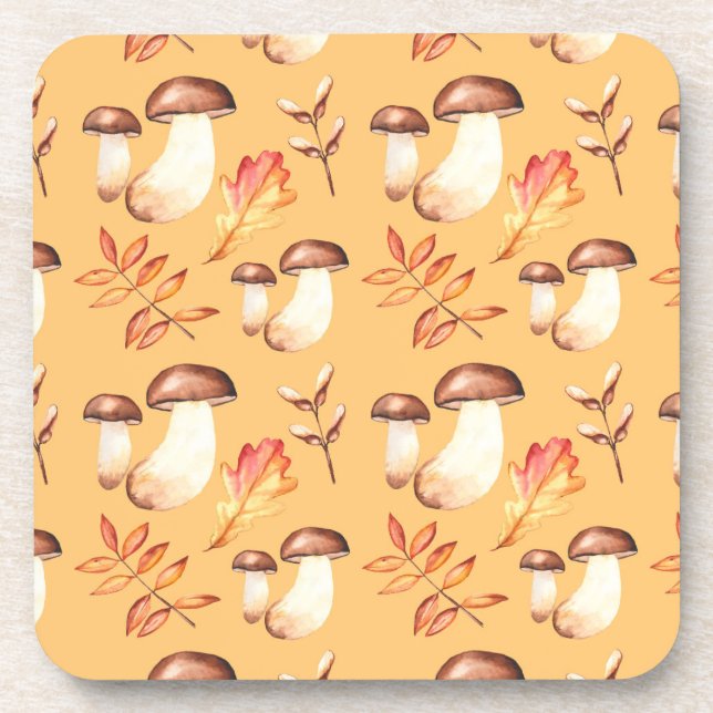 Yellow Mushroom Garden Coaster (Front)