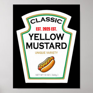 Yellow Mustard Diy Costume Matching Couples Groups Poster