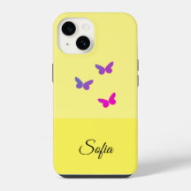 Yellow Name Customisation Phone Cover.